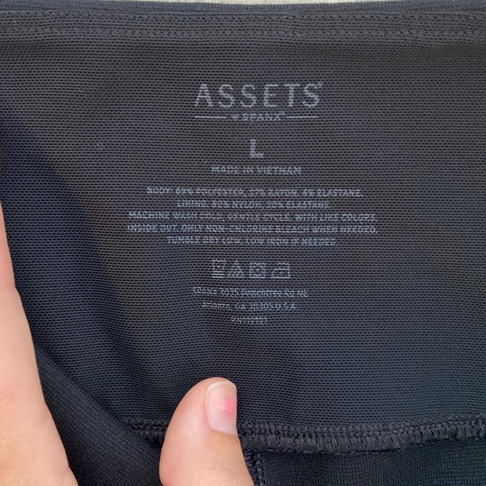 Spanx Assets Ponte Shaping Leggings Black Women's Size Large - Picture 7 of 7